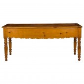 A FRENCH CHERRY HARVEST TABLE