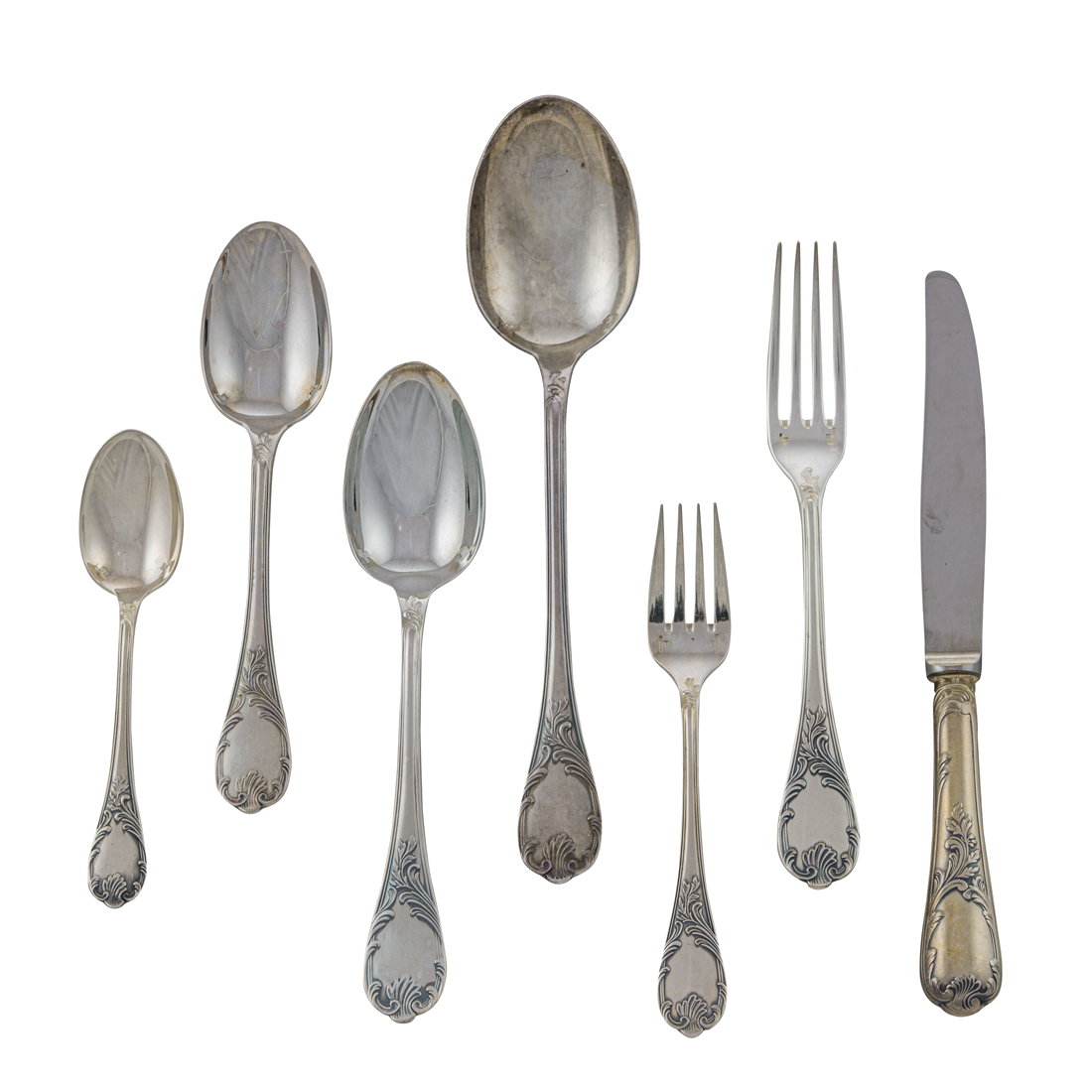A FRENCH CHRISTOFLE MARLY PLATED