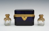 A French Cobalt Blue Glass Box