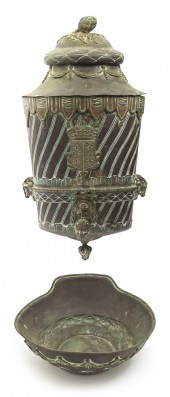 *A French Copper Lavabo and Ba