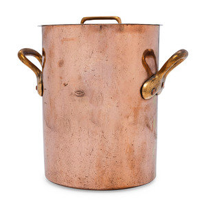 A French Copper Stock Pot with