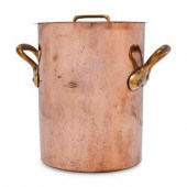 A French Copper Stock Pot with