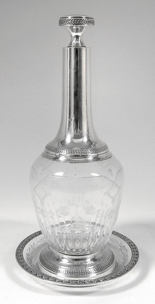 A French cut-glass and silvery