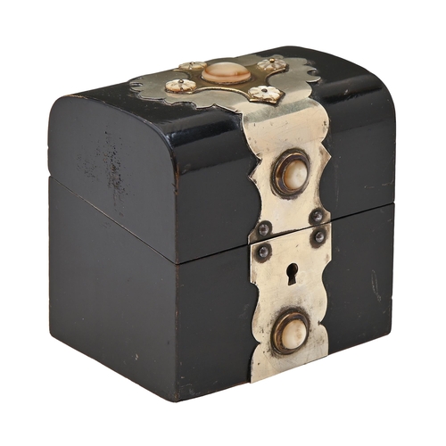 A French ebony scent casket, c1880,