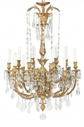 A FRENCH EIGHTEEN LIGHT CHANDE