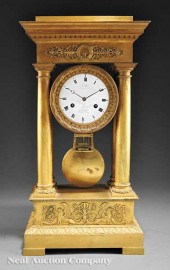 A French Empire Gilt Bronze Po