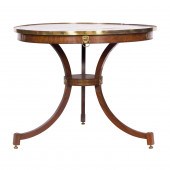 A FRENCH EMPIRE MAHOGANY BRASS