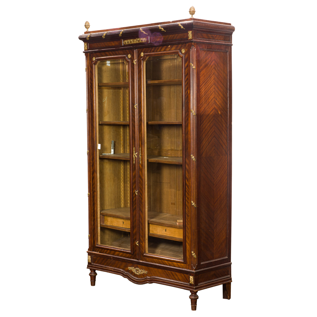 A FRENCH EMPIRE STYLE GILT BRONZE