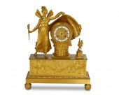A FRENCH EMPIRE-STYLE GILT-BRO