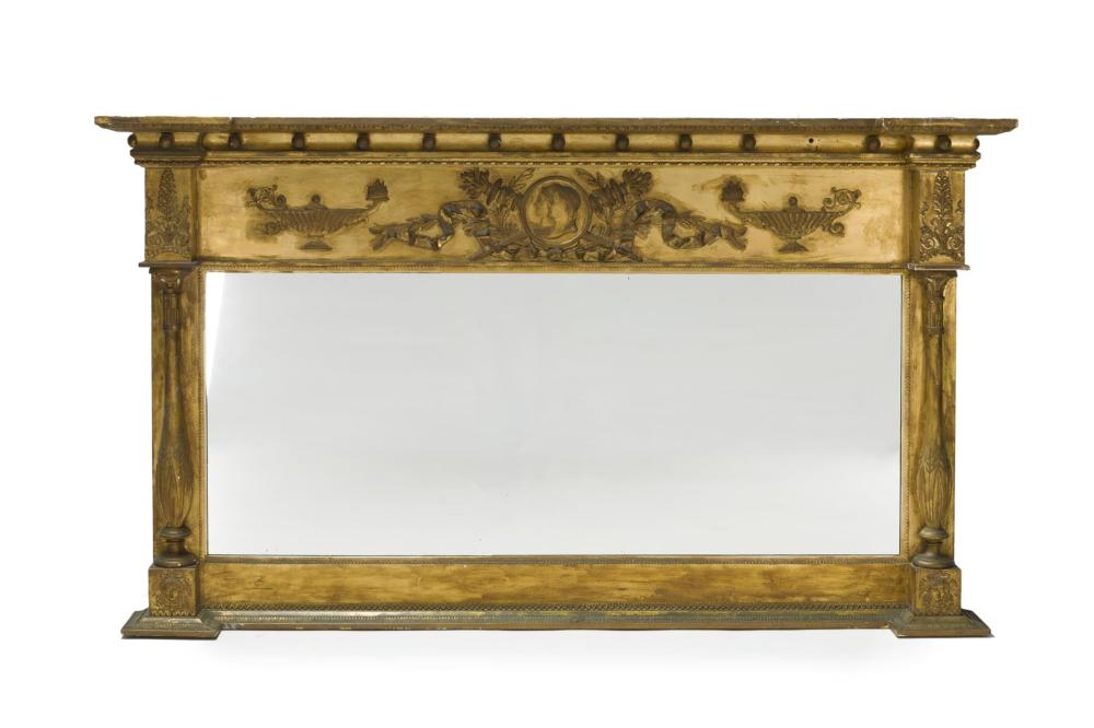 A FRENCH EMPIRE-STYLE GILTWOOD WALL