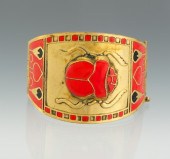 A French Enamel and Brass Arch