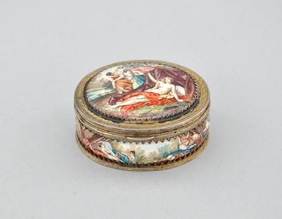 A French Enameled and Gilt Metal