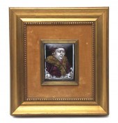 *A French Enameled Copper Plaq