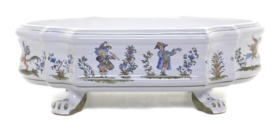 A French Faience Jardiniere of