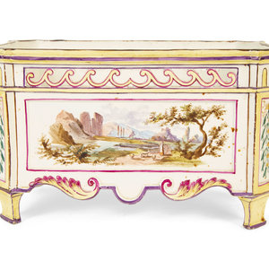 A French Faience Rectangular