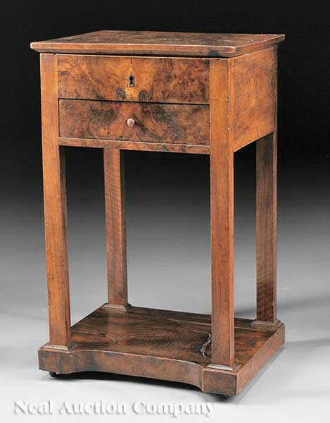 A French Figured Walnut Table
