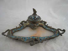 A French gilt and champleve