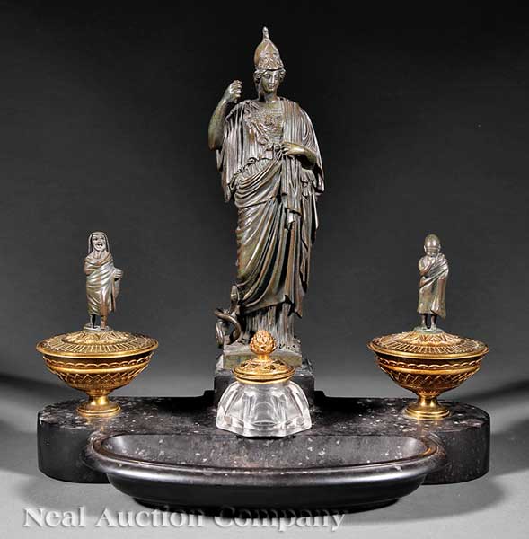 A French Gilt and Patinated
