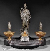 A French Gilt and Patinated Br