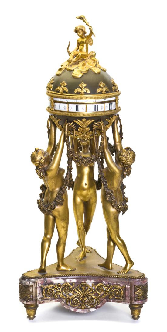A French Gilt and Patinated