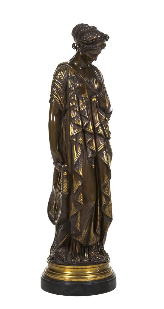 A French Gilt and Patinated