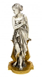 A French Gilt and Patinated Br