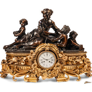 A French Gilt and Patinated