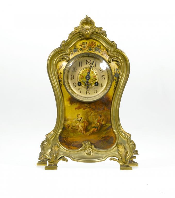 A FRENCH GILT BRONZE AND VERNIS