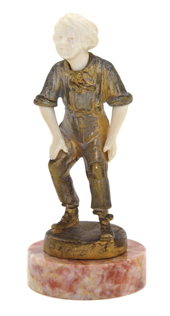 A French Gilt Bronze and Ivory