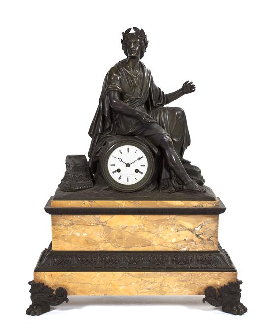 A French Gilt Bronze and Marble
