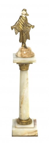 A French Gilt Bronze and Ivory