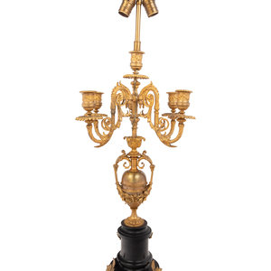 A French Gilt Bronze and Marble