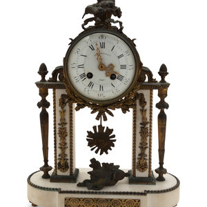 A French Gilt Bronze and Marble