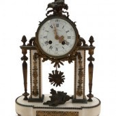 A French Gilt Bronze and Marbl