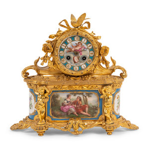 A French Gilt Bronze and Sèvres