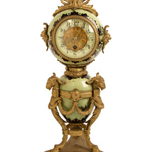 A French Gilt Bronze and Glazed
