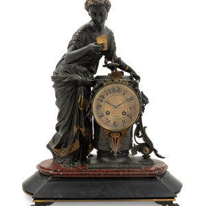 A French Gilt Bronze and Marble