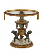 A FRENCH GILT BRONZE AND CHAMP