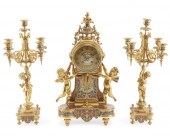 A FRENCH GILT-BRONZE AND CHAMP
