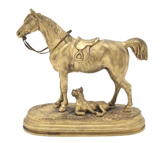 A French Gilt Bronze Animalier