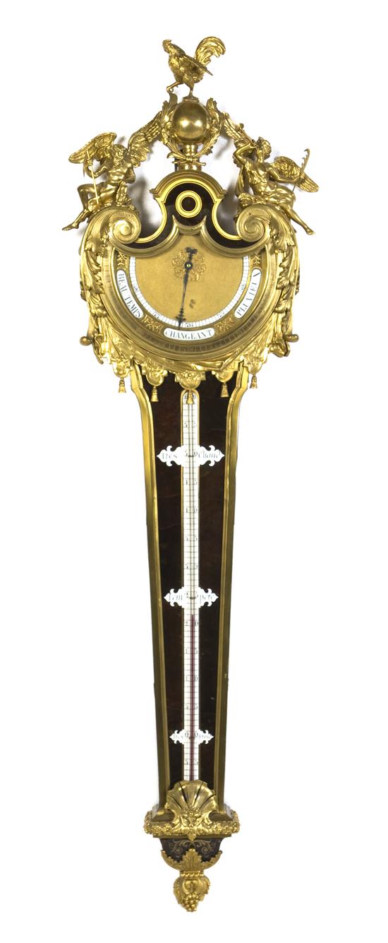 A French Gilt Bronze Barometer