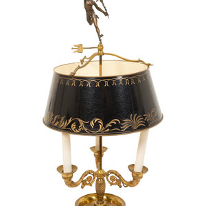 A French Gilt Bronze Bouilotte Lamp
