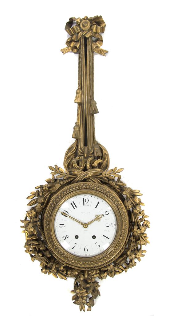 A French Gilt Bronze Cartel Clock