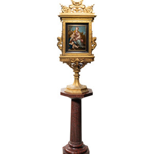 A French Gilt Bronze Double-Sided