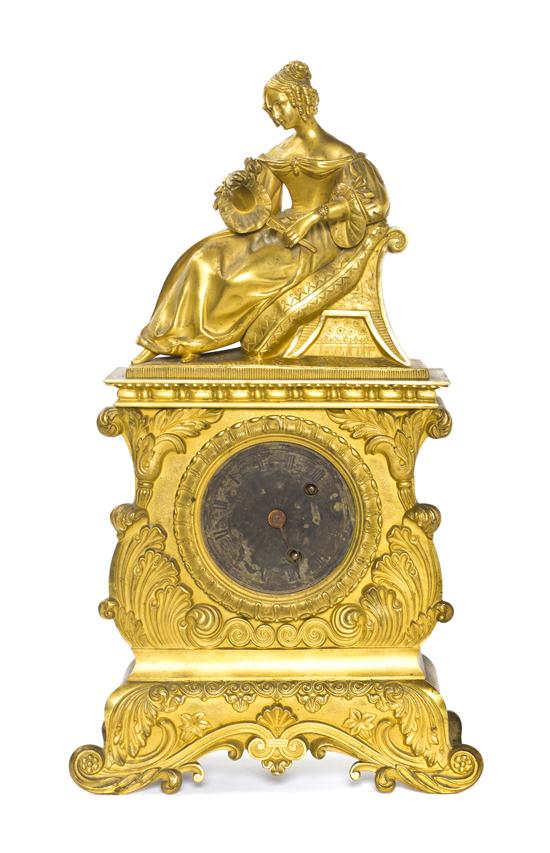 A French Gilt Bronze Figural Mantel