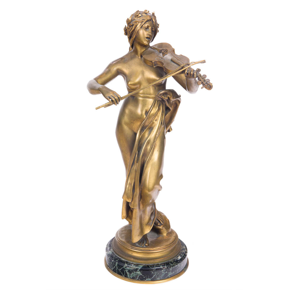 A FRENCH GILT BRONZE FIGURE OF A