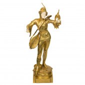 A FRENCH GILT BRONZE FIGURE OF
