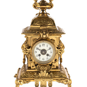 A French Gilt Bronze Mantel Clock