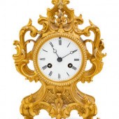 A French Gilt Bronze Mantel Cl