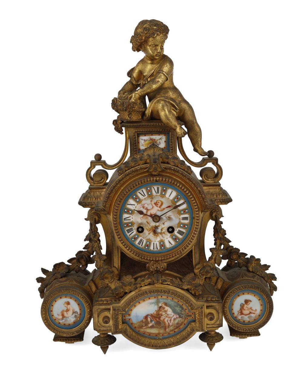 A FRENCH GILT-BRONZE MANTEL